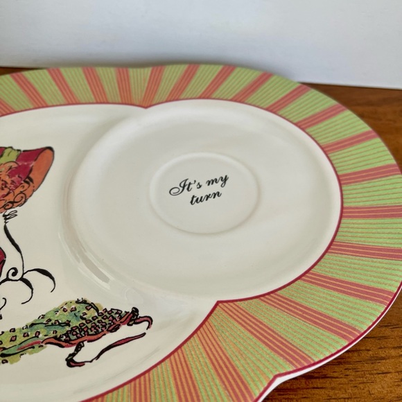 Rosanna Ceramic Snack Plates Set of TWO, Coffee Cup with Oval Underplate - Picture 6 of 10